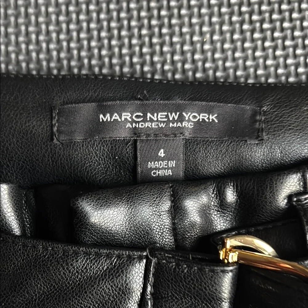 Marc New York Black Leather Pants